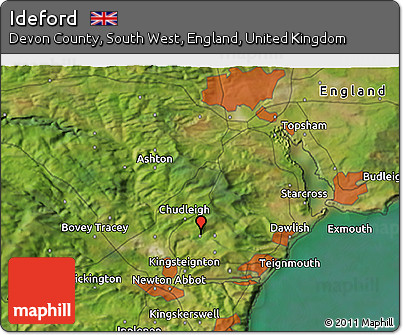 Satellite 3D Map of Ideford