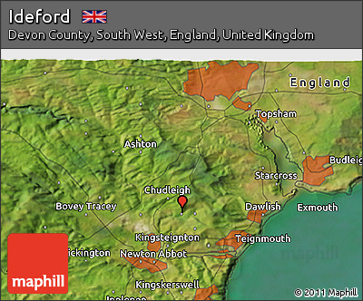 Satellite 3D Map of Ideford