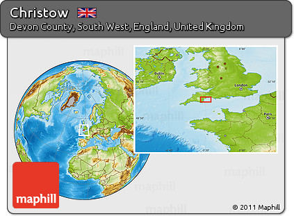 Physical Location Map of Christow