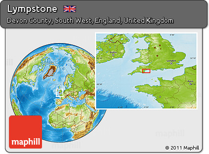 Physical Location Map of Lympstone