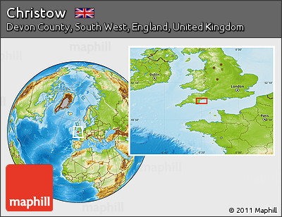Physical Location Map of Christow