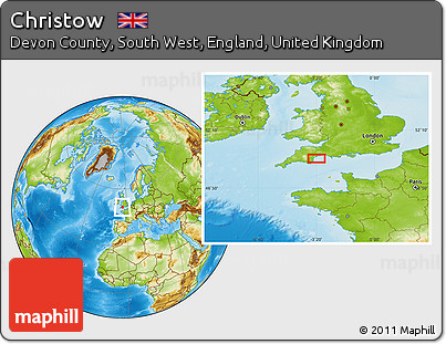 Physical Location Map of Christow