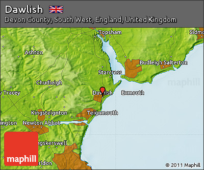 Physical Map of Dawlish