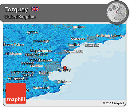 Political Panoramic Map of Torquay