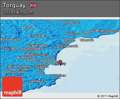 Political Panoramic Map of Torquay