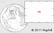 Blank Location Map of the area around 50° 31' 50" N, 43° 16' 29" W