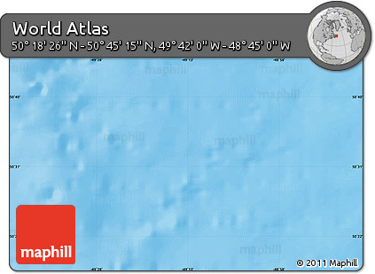 Physical Map of the Area around 50° 31' 50" N, 49° 13' 30" W