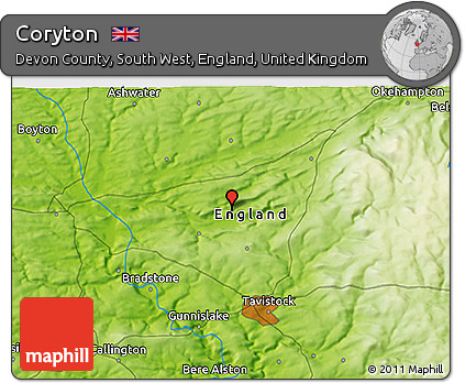Physical 3D Map of Coryton
