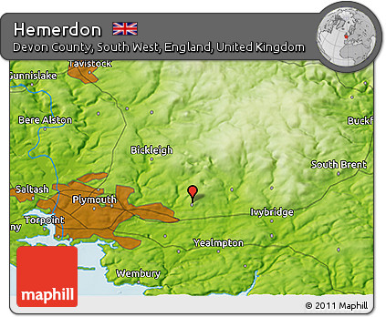 Physical 3D Map of Hemerdon