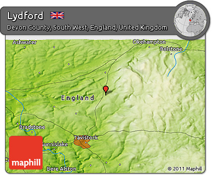 Physical 3D Map of Lydford