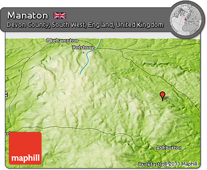 Physical 3D Map of Manaton
