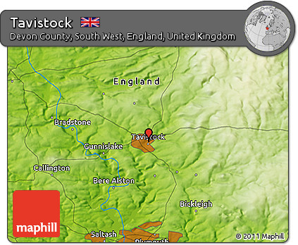 Physical 3D Map of Tavistock