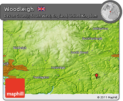 Physical 3D Map of Woodleigh