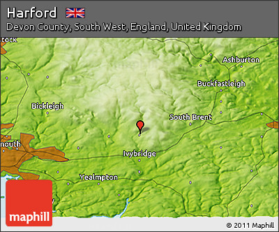 Physical 3D Map of Harford
