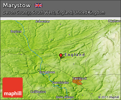 Physical 3D Map of Marystow