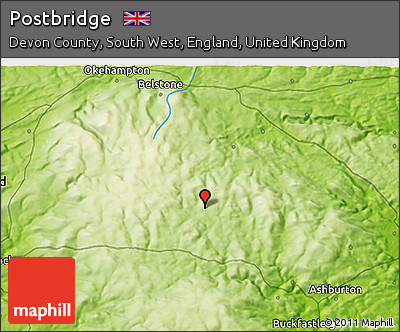 Physical 3D Map of Postbridge