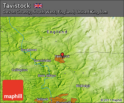 Physical 3D Map of Tavistock