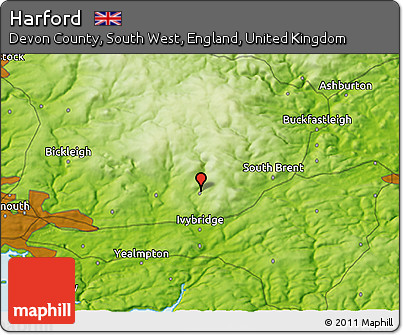 Physical 3D Map of Harford
