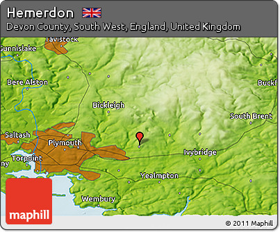 Physical 3D Map of Hemerdon