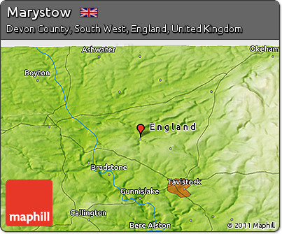Physical 3D Map of Marystow