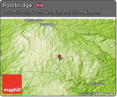 Physical 3D Map of Postbridge
