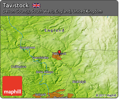 Physical 3D Map of Tavistock
