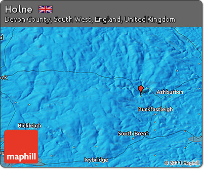 Political 3D Map of Holne
