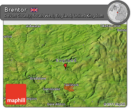 Satellite 3D Map of Brentor