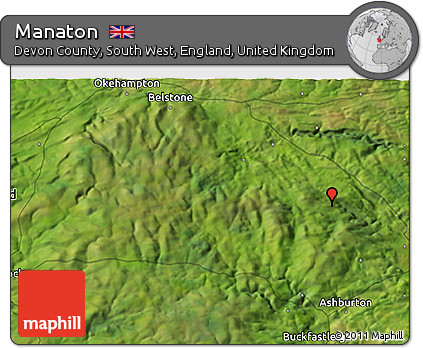 Satellite 3D Map of Manaton