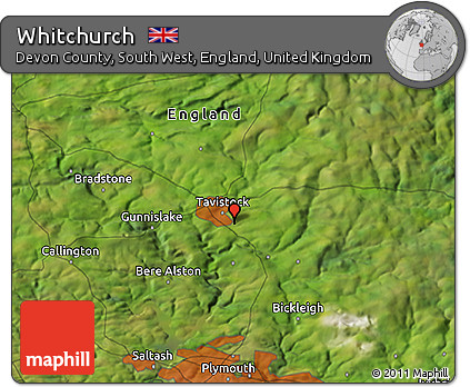 Satellite 3D Map of Whitchurch