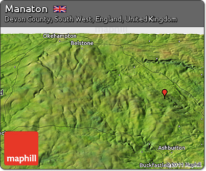 Satellite 3D Map of Manaton