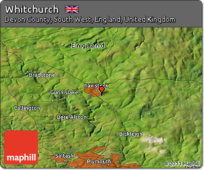 Satellite 3D Map of Whitchurch