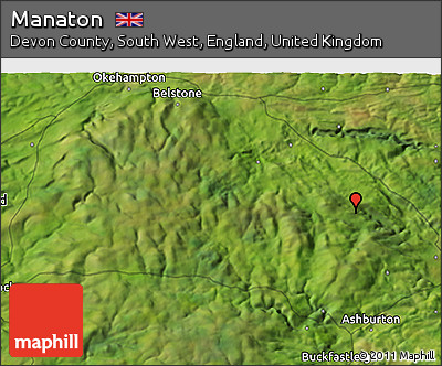 Satellite 3D Map of Manaton