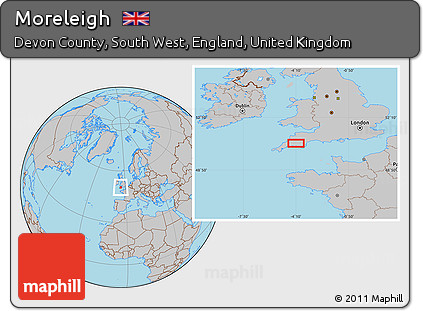 Gray Location Map of Moreleigh