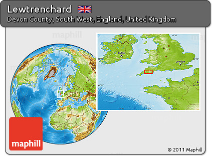 Physical Location Map of Lewtrenchard