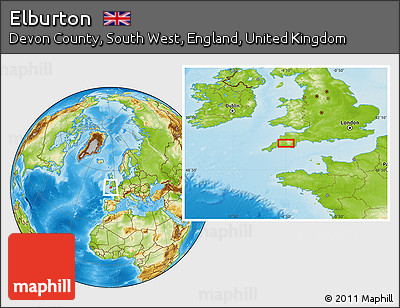 Physical Location Map of Elburton