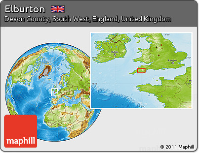 Physical Location Map of Elburton