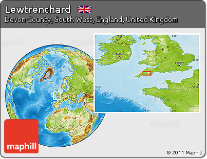 Physical Location Map of Lewtrenchard
