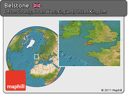 Satellite Location Map of Belstone