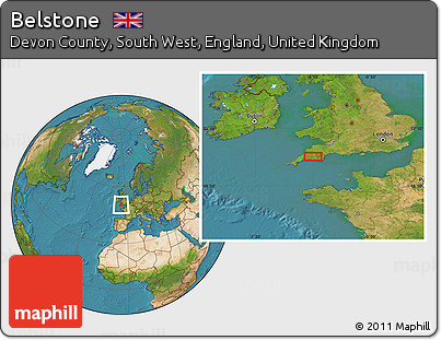 Satellite Location Map of Belstone