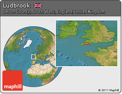 Satellite Location Map of Ludbrook