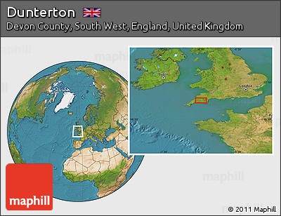 Satellite Location Map of Dunterton
