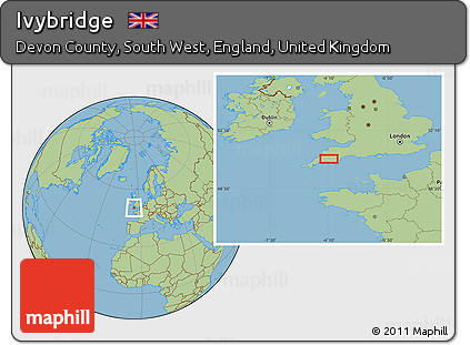 Savanna Style Location Map of Ivybridge