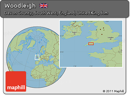 Savanna Style Location Map of Woodleigh