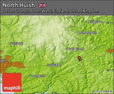 Physical Map of North Huish