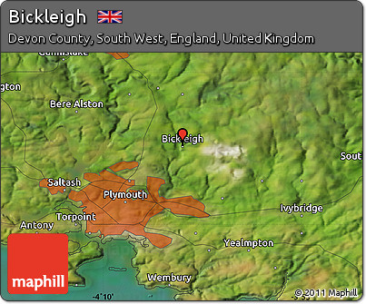 Satellite Map of Bickleigh