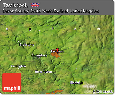 Satellite Map of Tavistock