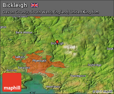 Satellite Map of Bickleigh