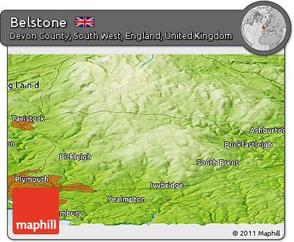 Physical Panoramic Map of Belstone