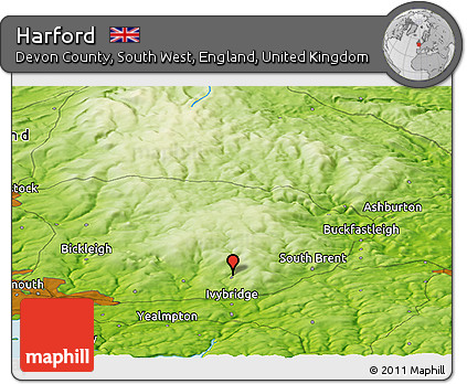Physical Panoramic Map of Harford